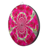 Prachtige verbazingwekkende rode rozen caleidoscoo dartbord (Voorkant Rechts)