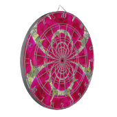 Prachtige verbazingwekkende rode rozen caleidoscoo dartbord (Voorkant Links)