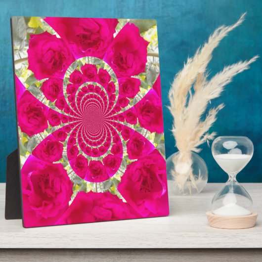 Prachtige verbazingwekkende rode rozen caleidoscoo fotoplaat (Zijkant)