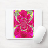 Prachtige verbazingwekkende rode rozen caleidoscoo muismat (Met muis)