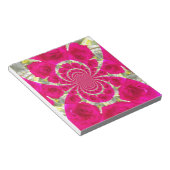 Prachtige verbazingwekkende rode rozen caleidoscoo notitieblok (Schuin)