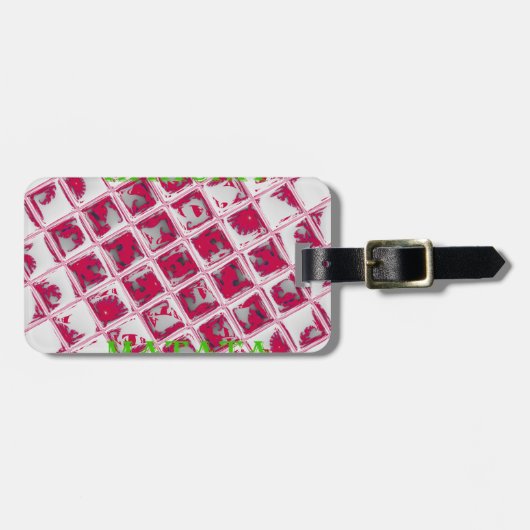 Prachtige verbazingwekkende rode stijlvolle spiege bagagelabel (Voorkant horizontaal)