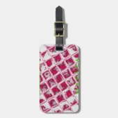 Prachtige verbazingwekkende rode stijlvolle spiege bagagelabel (Voorkant verticaal)