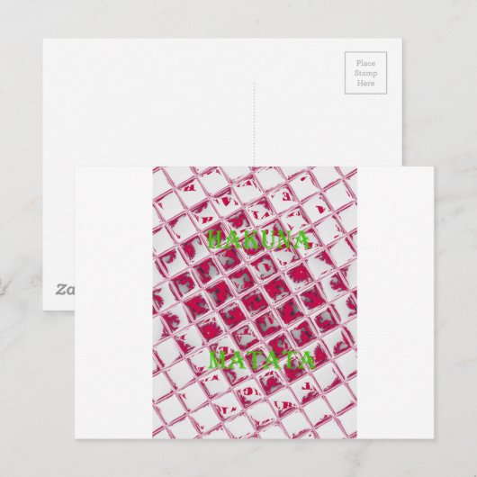 Prachtige verbazingwekkende rode stijlvolle spiege briefkaart (Voorkant / Achterkant)