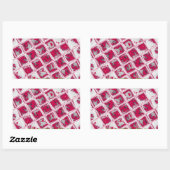 Prachtige verbazingwekkende rode stijlvolle spiege rechthoekige sticker (Vel)