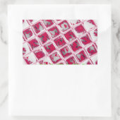 Prachtige verbazingwekkende rode stijlvolle spiege rechthoekige sticker (Tas)