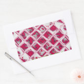 Prachtige verbazingwekkende rode stijlvolle spiege rechthoekige sticker (Envelop)