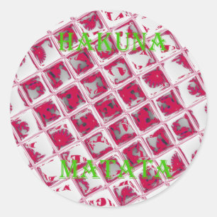 Prachtige verbazingwekkende rode stijlvolle spiege ronde sticker