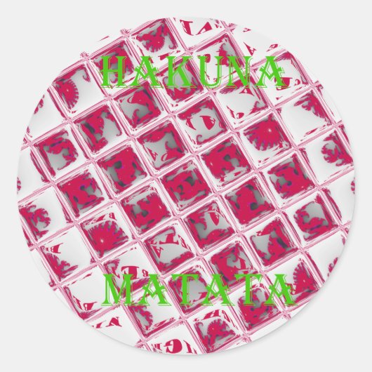 Prachtige verbazingwekkende rode stijlvolle spiege ronde sticker (Voorkant)