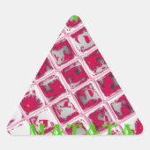 Prachtige verbazingwekkende rode stijlvolle spiege sticker (Voorkant)