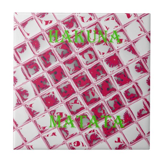 Prachtige verbazingwekkende rode stijlvolle spiege tegeltje (Voorkant)