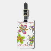 Prachtige verbazingwekkende Schattigee vlinderkuns Bagagelabel (Voorkant verticaal)