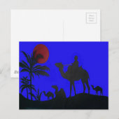 Prachtige Verbazingwekkende Sunset Camel Safari Ar Briefkaart (Voorkant / Achterkant)