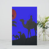 Prachtige Verbazingwekkende Sunset Camel Safari Ar Briefpapier (Staand voorkant)