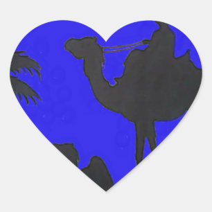 Prachtige Verbazingwekkende Sunset Camel Safari Ar Hart Sticker