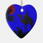 Prachtige Verbazingwekkende Sunset Camel Safari Ar Keramisch Ornament (Rechts)