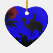 Prachtige Verbazingwekkende Sunset Camel Safari Ar Keramisch Ornament (Voorkant)