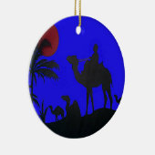 Prachtige Verbazingwekkende Sunset Camel Safari Ar Keramisch Ornament (Rechts)