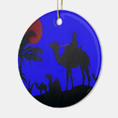 Prachtige Verbazingwekkende Sunset Camel Safari Ar Keramisch Ornament (Links)