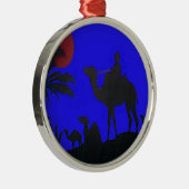 Prachtige Verbazingwekkende Sunset Camel Safari Ar Metalen Ornament (Rechts)
