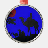 Prachtige Verbazingwekkende Sunset Camel Safari Ar Metalen Ornament (Voorkant)