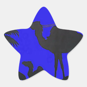 Prachtige Verbazingwekkende Sunset Camel Safari Ar Ster Sticker