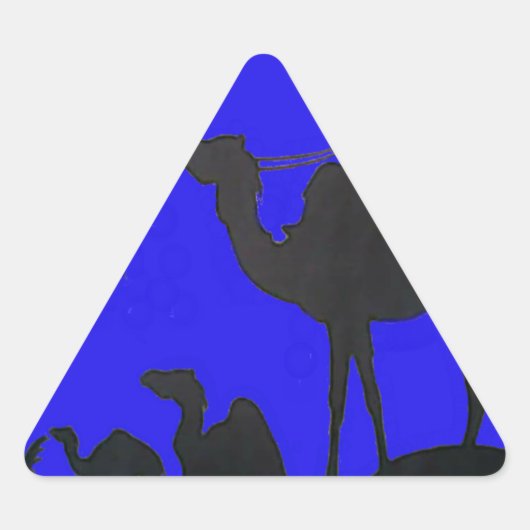 Prachtige Verbazingwekkende Sunset Camel Safari Ar Sticker (Voorkant)