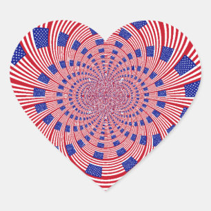 Prachtige Verbazingwekkende Vlag van de Verenigde Hart Sticker