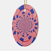 Prachtige Verbazingwekkende Vlag van de Verenigde Keramisch Ornament (Links)