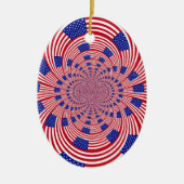 Prachtige Verbazingwekkende Vlag van de Verenigde Keramisch Ornament (Voorkant)