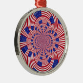 Prachtige Verbazingwekkende Vlag van de Verenigde  Metalen Ornament (Rechts)