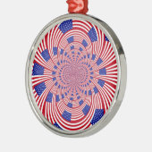 Prachtige Verbazingwekkende Vlag van de Verenigde  Metalen Ornament (Links)