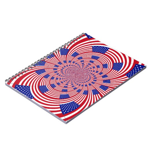 Prachtige Verbazingwekkende Vlag van de Verenigde  Notitieboek (Linkerzijde)