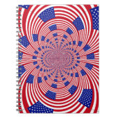 Prachtige Verbazingwekkende Vlag van de Verenigde  Notitieboek (Voorkant)