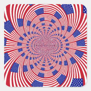 Prachtige Verbazingwekkende Vlag van de Verenigde  Vierkante Sticker