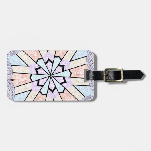 Prachtige verbazingwekkende zachte pastel geometri bagagelabel (Voorkant horizontaal)