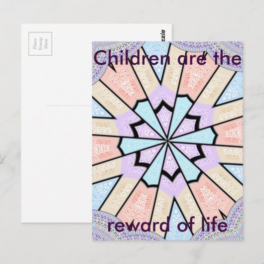 Prachtige verbazingwekkende zachte pastel geometri briefkaart (Voorkant / Achterkant)