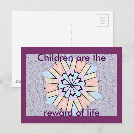 Prachtige verbazingwekkende zachte pastel geometri briefkaart (Voorkant / Achterkant)