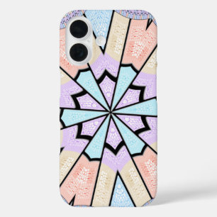 Prachtige verbazingwekkende zachte pastel geometri iPhone 16 hoesje