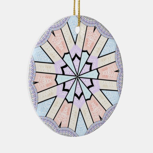 Prachtige verbazingwekkende zachte pastel geometri keramisch ornament (Rechts)