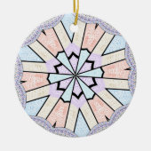 Prachtige verbazingwekkende zachte pastel geometri keramisch ornament (Voorkant)