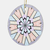 Prachtige verbazingwekkende zachte pastel geometri keramisch ornament (Links)