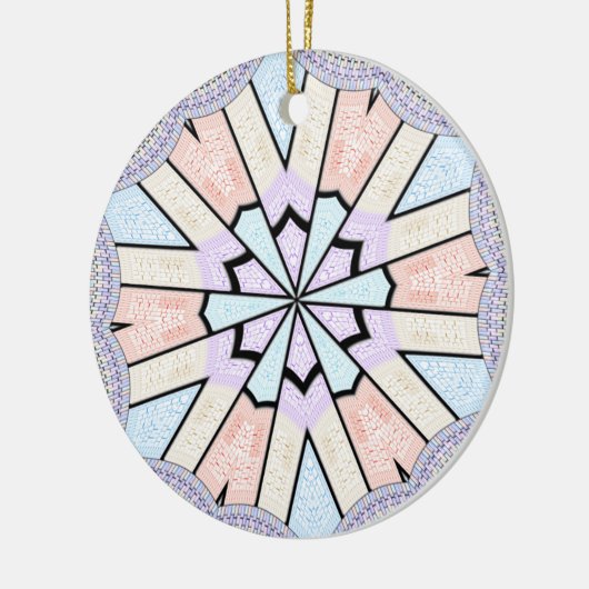 Prachtige verbazingwekkende zachte pastel geometri keramisch ornament (Links)