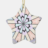 Prachtige verbazingwekkende zachte pastel geometri keramisch ornament (Links)