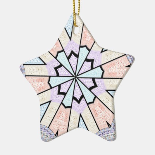 Prachtige verbazingwekkende zachte pastel geometri keramisch ornament (Links)