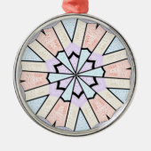 Prachtige verbazingwekkende zachte pastel geometri metalen ornament (Voorkant)