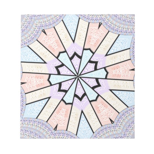 Prachtige verbazingwekkende zachte pastel geometri notitieblok (Voorkant)