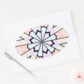 Prachtige verbazingwekkende zachte pastel geometri ovale sticker (Envelop)