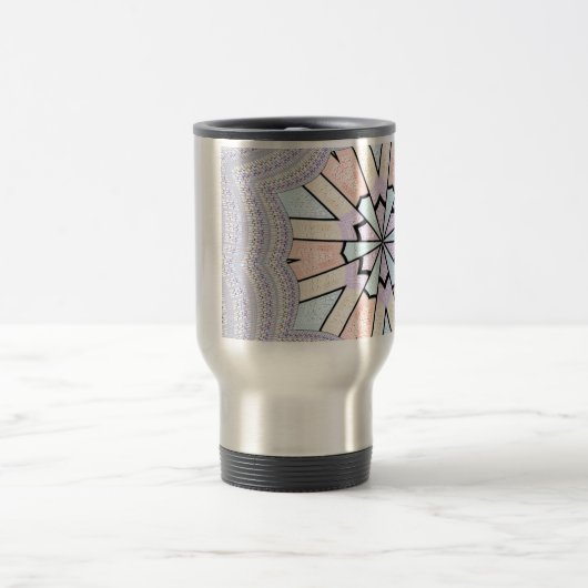 Prachtige verbazingwekkende zachte pastel geometri reisbeker (Center)