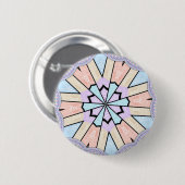 Prachtige verbazingwekkende zachte pastel geometri ronde button 5,7 cm (Voorkant /achterkant)